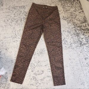 Leopard high waisted skinny jeans